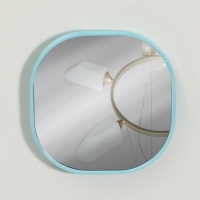 Зеркало карманное &laquo;Узор&raquo;, с подставкой, 8 &times; 8 см, цвет голубой