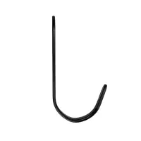 Крючок мебельный ТУНДРА TKO016, однорожковый, черный, 10 шт.