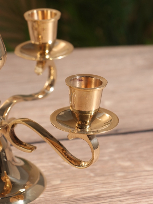 Подсвечник на 5 свечей, латунь 20х20х23 см