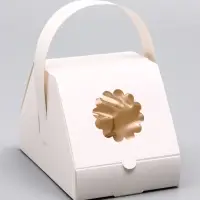 Коробка под рулет с ручкой, 17&times;11&times;11 см Кондитерская упаковка