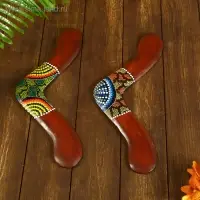 Сувенир "Бумеранг с точечной росписью" коричневый 40х7х1 см МИКС