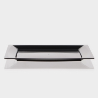 Тарелка пластиковая одноразовая, 17,2&times;17,2 см, квадратная, плоская, МИКС