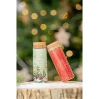 Новогодние свечи в колбе, набор 2 шт., аромат мята и ваниль, 3&times;3&times;8 см