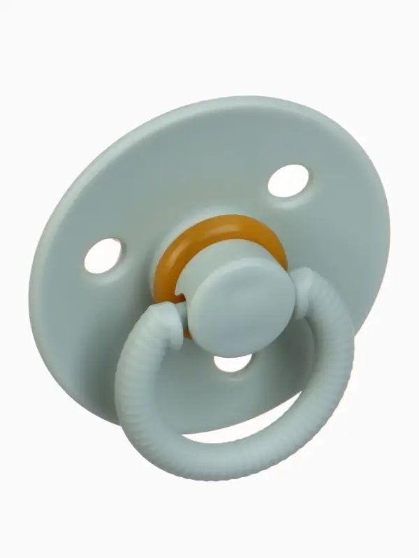 Набор классических пустышек, 2 шт., латекс, зелёный/серый, в контейнере, от 3 мес., M&B