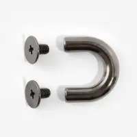 Крепления для ручек для сумки 2шт 1,8*1,5*0,5см 4 винта металл чёрный никель АУ