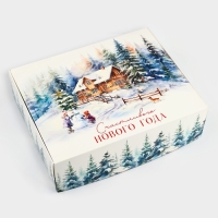 Коробка подарочная новогодняя складная &laquo;Счастливого Нового года&raquo;, 31 х 24,5 х9 см