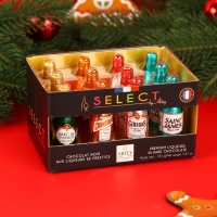Новый год. Шоколад фигурный SELECT by ABTEY, с алкогольной начинкой, ассорти, 13 &plusmn; 1 г
