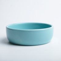 Миска керамическая "Meow" 300 мл, 13,4 x 4 cм, голубая