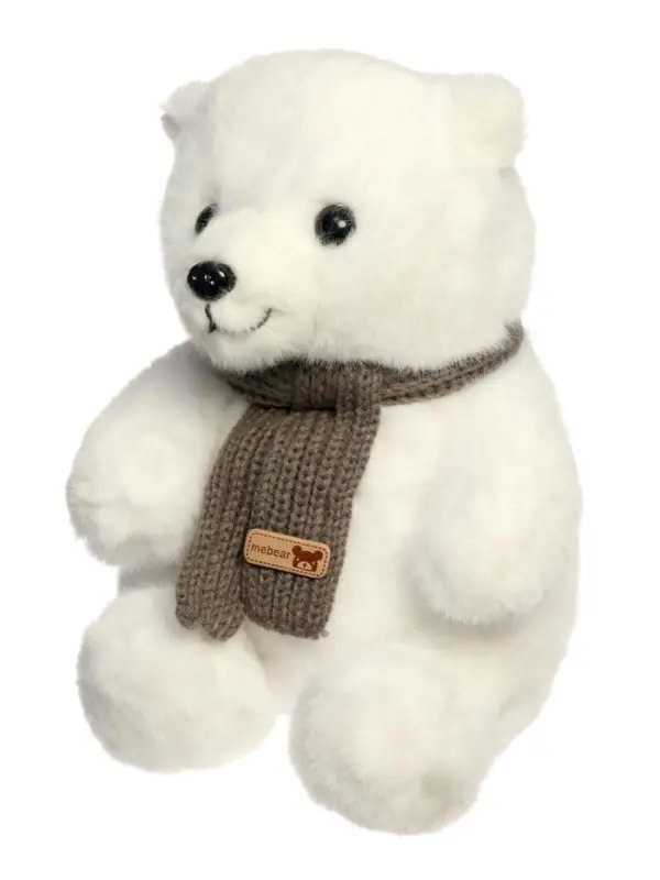 Мягкая игрушка "Пёсик в шарфике" цвет белый, 25 см
