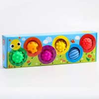 Подарочный набор массажных развивающих мячиков &laquo;Гусеница&raquo;, 6 шт, Крошка Я