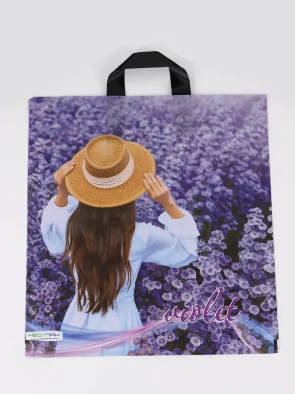 Пакет "Виолетта, полиэтиленовый с вырубной ручкой 38х40 см, 40 мкм