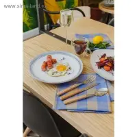 Нож столовый из нержавеющей стали &laquo;Эко-стейк&raquo;, длина 20 см, деревянная ручка