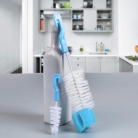 Набор ёршиков для посуды Доляна, 2 шт: 25&times;6 см, 12&times;2 см, цвет МИКС