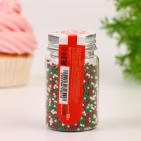 Новый год. Посыпка кондитерская "Бисер новогодний микс", 2 мм, 50 г