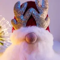 Фигура текстиль &laquo;Гном красная шапочка&raquo; 33 см, 1 LED, от батареек AG13&times;3, свечение тёплое белое