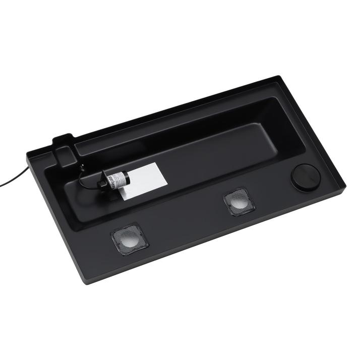 Аквариум - террариум с крышкой и мостиком, 35 литров, 50 x 25 x 30 см, черный