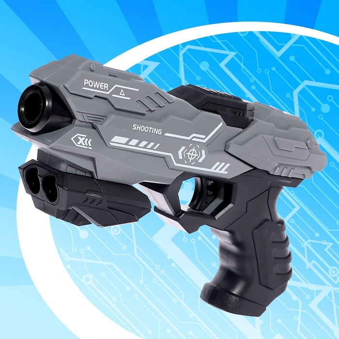 Бластер &laquo;Power gun&raquo;, стреляет мягкими пулями, цвет МИКС