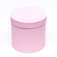 Шляпная коробка нежно розовая, 23 х 23 см
