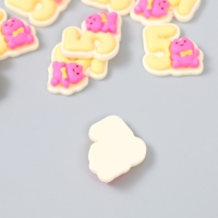 Декор для творчества "Цифра 5 со зверюшкой" набор 10 шт 1,8х1,8 см