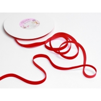 Лента бархатная, 10 мм, 18 &plusmn; 1 м, цвет красный №40