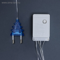 Гирлянда &laquo;Бахрома&raquo; 2.4 &times; 0.7 м с насадками &laquo;Шарики&raquo;, IP20, прозрачная нить, 108 LED, свечение синее, 8 режимов, 220 В