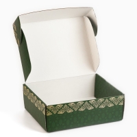 Коробка подарочная складная, упаковка, &laquo;Счастливого праздника!&raquo;, 27 х 21 х 9 см