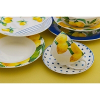 Чайная пара Доляна &laquo;Лимон&raquo;, 2 предмета: чашка 250 мл, блюдце d=15 см