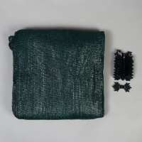 Сетка затеняющая, 10 &times; 3 м, плотность 55 г/м&sup2;, зелёная, в наборе 27 клипс