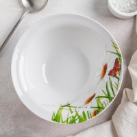 Тарелка Добрушский завод &laquo;Ромашка&raquo;, 550 мл, фарфор, белая