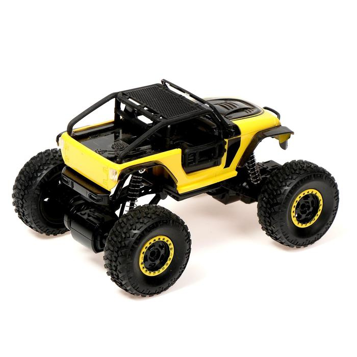 Джип радиоуправляемый &laquo;Краулер&raquo;, 1:20, работает от аккумулятора, цвет жёлтый