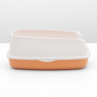 Туалет &laquo;Айша&raquo; S с высоким бортом и сеткой,  45 х 35 х 18,5 см, оранжевый