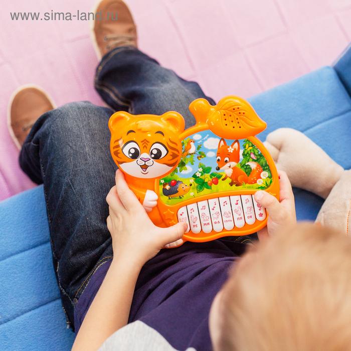 Музыкальная игрушка-пианино &laquo;Любимый тигруля&raquo;, ионика, 4 режима игры, работает от батареек