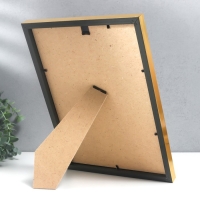 Фоторамка пластик "МИРАМ" 21х29,7 см, (A4) золото (пластиковый экран)