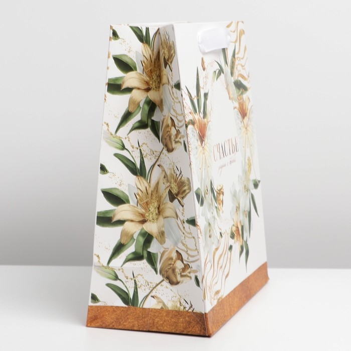 Пакет подарочный ламинированный вертикальный, упаковка, &laquo;Счастье рядом&raquo;, ML 23 х 27 х 11,5 см