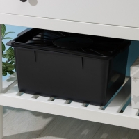 Контейнер для хранения с герметичной крышкой, 18 л, 36,5&times;26&times;25 см, цвет чёрный