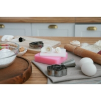 Набор матов для моделирования и сушки цветов из мастики, 9,5&times;9,5&times;1,5 см, 2 шт, цвет белый, розовый