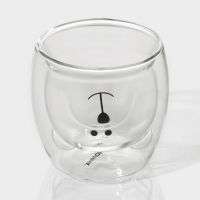 Стакан стеклянный на деревянной подставке Доляна &laquo;Вверх дном&raquo;, 250 мл, 9&times;9 см