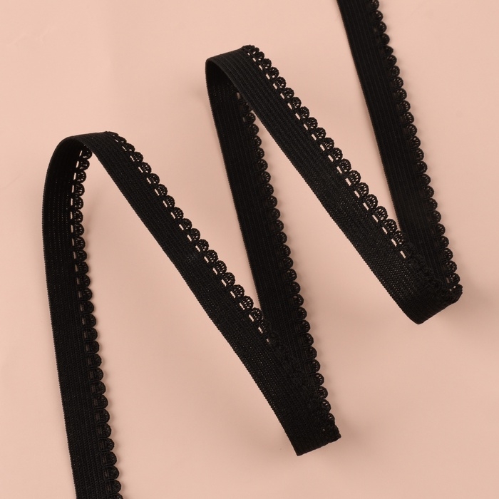 Набор резинок для пошива нижнего белья, 5 видов, цвет чёрный