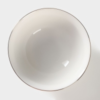 Миска фарфоровая &laquo;Золотая линия&raquo;, 700 мл, цвет белый