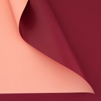 Плёнка для цветов упаковочная пудровая двусторонняя &laquo;Бордо + персик&raquo;, 50 мкм 0.5 х 10 м