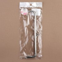 Фермуар пришивной &laquo;Прямоугольник&raquo;, 20 см, цвет серебряный