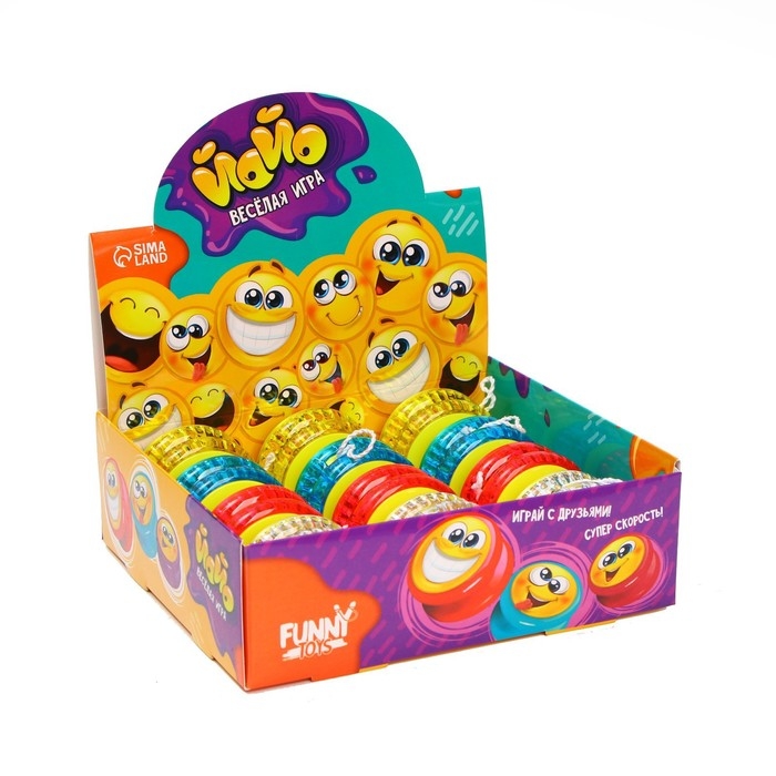 Йо-Йо &laquo;Смайл&raquo;, световой, цвета МИКС