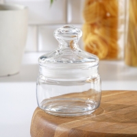 Банка для сыпучих продуктов стеклянная Cesni, 420 мл, цвет прозрачный