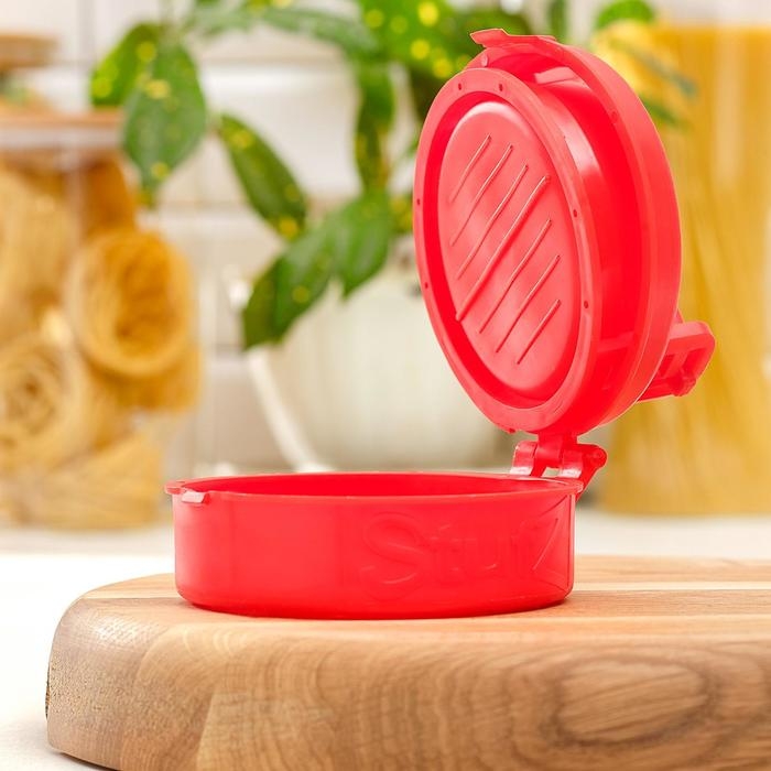 Форма для котлет Доляна Stufz, 13&times;12&times;5,5 см, цвет красный