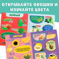 Книжка картонная с окошками &laquo;Цвета&raquo;, 10 стр.