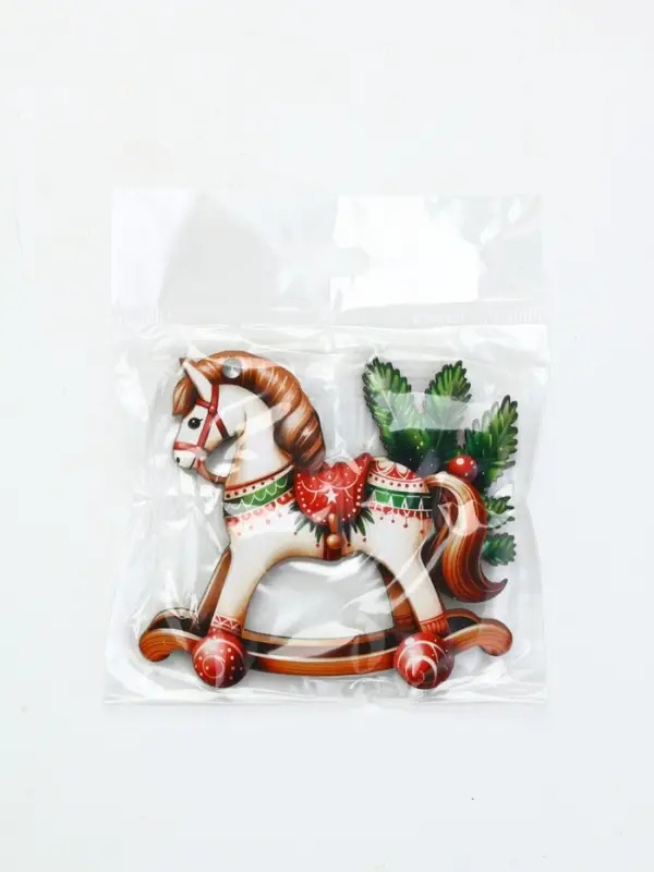 Ёлочная игрушка - подвеска новогодняя &laquo;Лошадка-качели&raquo;, 7.7&times;6.9 см