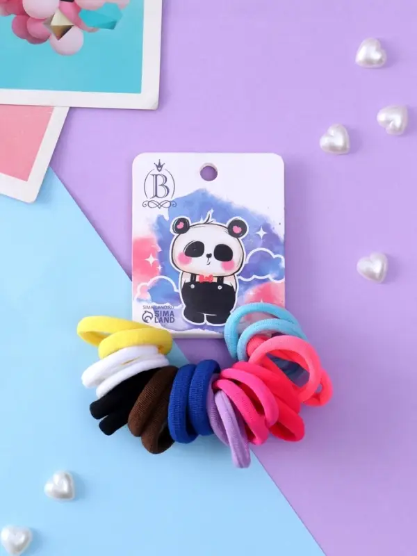 Резинка для волос &laquo;Панда&raquo;, набор 20 шт., стесняшка, 2.5 см, МИКС