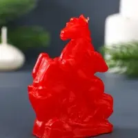 Свеча фигурная "Лошадка-Пегас" 3,5х6,5х8 см, цв. красный