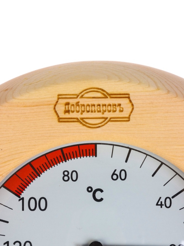 Термометр-гигрометр для бани и сауны, деревянный с корпусом из нержавеющей стали