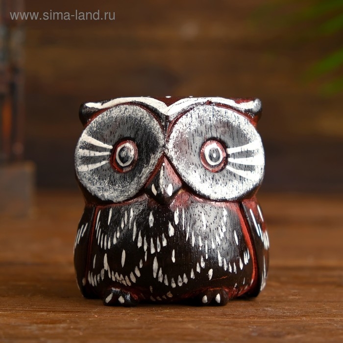 Сувенирный набор дерево "Совы с перьями"*(3 шт) 6х19х8 см